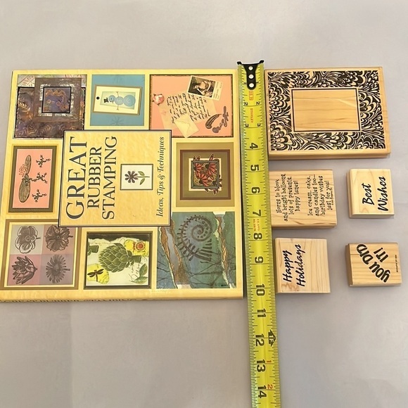 Crafts- Great Rubber Stamping Hardcover Book and 5 Stamps - Picture 7 of 15